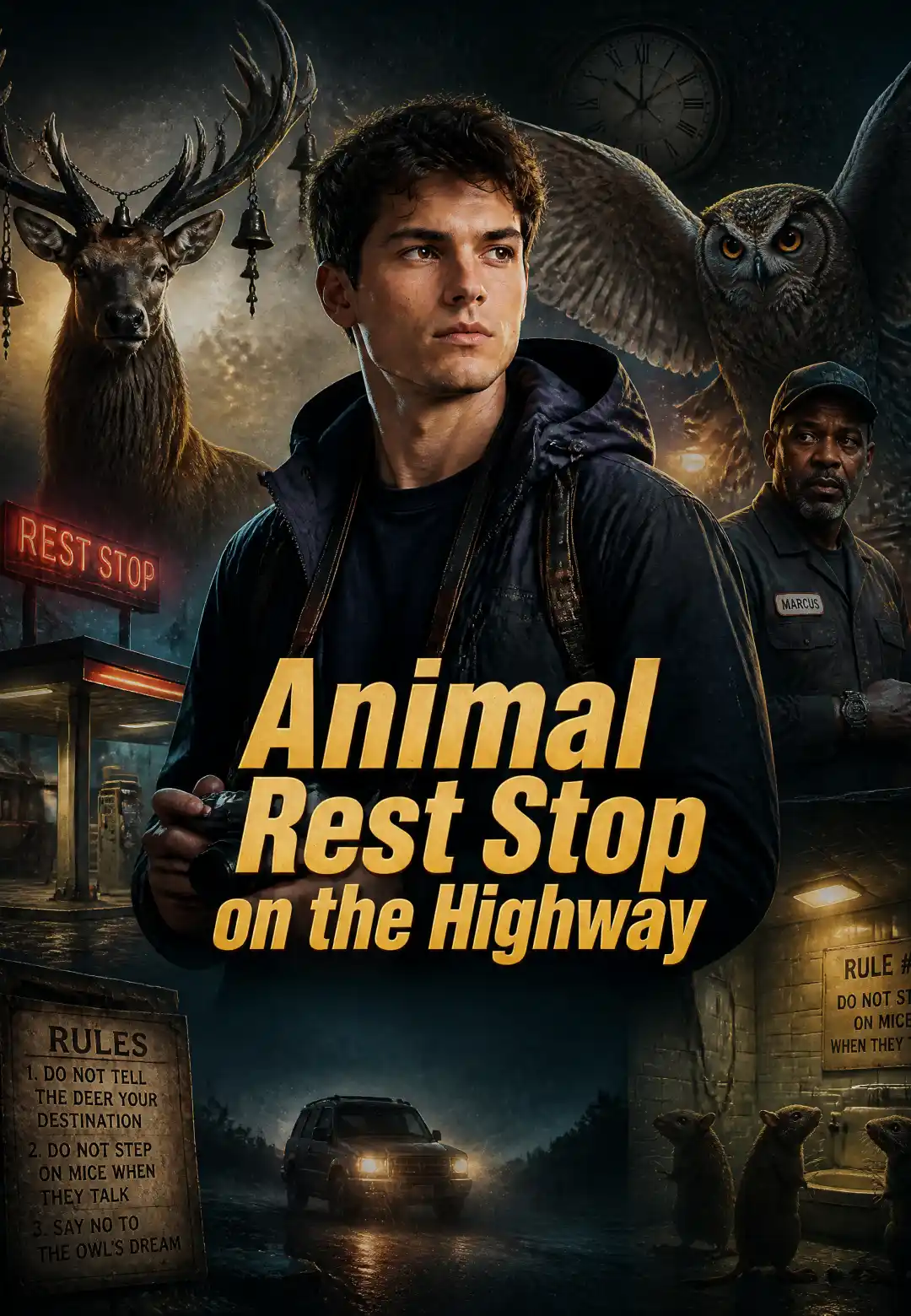 Animal Rest Stop on the Highway